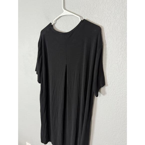 Cozy Earth Bamboo Stretch-Knit Sleep Dress Black Size Large - Picture 4 of 7